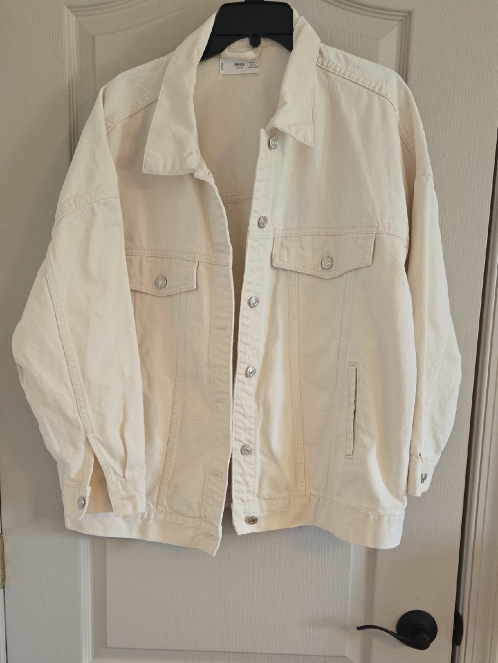 MNG Cream Denim Jacket